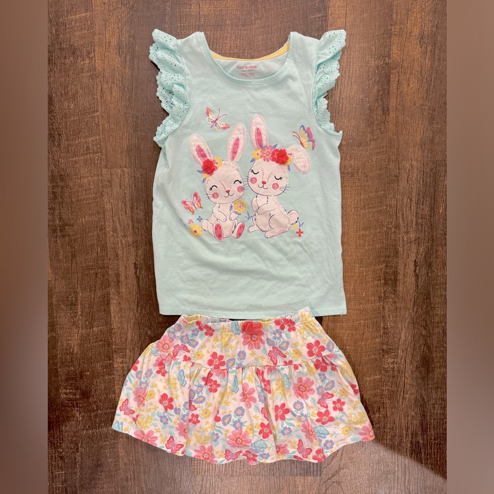 Girls Easter top/skirt set